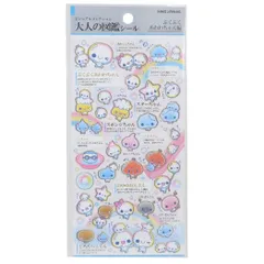 【メール便】シールシート 大人の図鑑シール ぷくぷくあわわちゃん カミオジャパン デコレーション 手帳デコ グッズ 