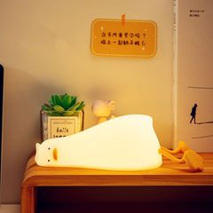 ナイトライト かわいい 怠けアヒル型ライト デスクライト LED ランプ あひる型 スマホスタンド機能 USB充電式 K-1096【タイマー付き 3段階調光 子供部屋 授乳 間接照明  おやすみライト ライト 寝室用 出産祝い 誕生日 プレゼント 子供】
