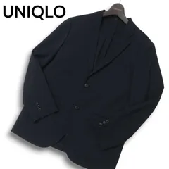 UNIQLO ユニクロ 春夏 感動ジャケット★ SLIM FIT ウルトラライト アンコン テーラード ジャケット Sz.M メンズ ネイビー