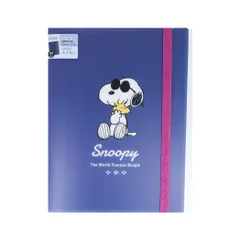 スヌーピー ポケットファイル ゴムバンド付クリアファイル5P＋F A4 ジョークール New Life Collection ピーナッツ サンスター文具 新学期準備文具 キャラクター グッズ 