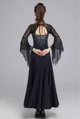 新品 未使用  新作 人気のスタンダード練習着ワンピースストーン付きデザイン 社交ダンスドレス ラテンダンス衣装 レッスンウェア ステージ衣装