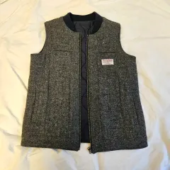 【極美品】ハリスツイード　ベスト　ヘリンボーン　ツートン　茶　ベージュ　M imgrc0102514024.jpg