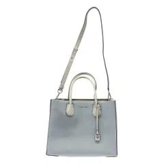 MICHAEL KORS マイケルコース 2WAY ツートン ハンド ショルダーバッグ  サックスブルー×ライトグレー