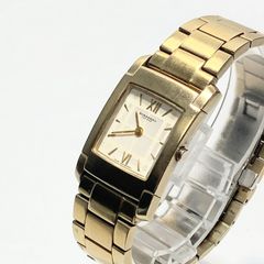 【稼働品】Burberry　腕時計　ヘリテージ　クオーツ　2針　スクエア　ゴールド