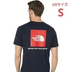 [THE NORTH FACE] 日本未発売 ボックスロゴ Tシャツ ネイビー S ノースフェイス