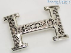 【美品】エルメス　HERMES　コンスタンス　トゥアレグ族　シルバー　Hバックル　手彫り仕上げ　32mm　シルバー925 AG925