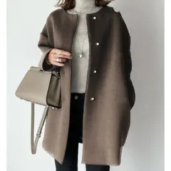 ロング ジャケット ロング ノーカラー 即購入OK 羽織り コート アウター コート おしゃれ コート トレンチコート 50代 無地 チェスターコート ジャケット 長袖 ノーカラー 通勤 OL 着痩せ お洒落