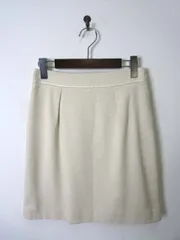 プロポーション ボディドレッシング PROPORTION BODY DRESSING スカート コクーン タック ラメ 膝上丈 S 薄ベージュ