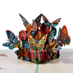 【在庫処分】Ants 3Dポップアップバタフライバースデーカード、3Dバタフライポップアップグリーティングカード、子供妻のための蝶のバースデーカード、バレンタインデー、母の日、記念日、ありがとう、すべての機会 Magic