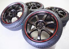 軽量 クロススピードCＲ7 18inch 5H100 8.5J+45 9.5J+45 新品輸入タイヤ 225/40R18  86 BRZ 8.5J 9.5J