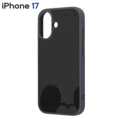 iPhone17 ケース ディズニー ミッキーマウス 頭半分 グレー キャラクター グッズ 衝撃吸収 ハイブリッド 保護 スマホ カバー ハード iPhone 2025 6.3inch 2眼  【ゆうパケットにて7営業日以内発送】