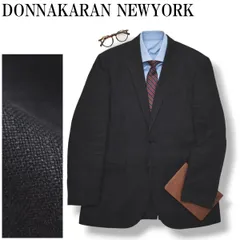 イタリア製 ダナキャランニューヨーク DONNAKARAN NEWYORK リネン  シングル 2B テーラードジャケット アンコンジャケット 春夏 カジュアル ビジネス トラッド 50 ネイビー メンズのサムネイル