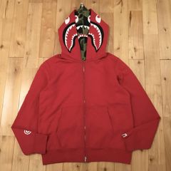 XXL BAPE OVO SHARK ZIP HOODIE APE red 赤 - メルカリ