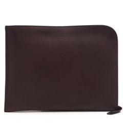 アルマーニ／GIORGIO ARMANI バッグ セカンドバッグ クラッチバッグ 鞄 メンズ 男性 男性用 レザー 革 本革 レッド ブラウン 赤 茶  Y2P234 YDZ1J L字ファスナー シボ革 シュリンクレザー