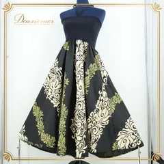 フラダンス 衣装 ワンピース ドレス ブラック系 マハロ フラ ダンス 黒 緑 ベアトップ Mahalo 日本製 ハワイアン アロハ チューブトップ かわいい 落ち着いた色 ハワイアンプリント ベージュ系 グリーン系