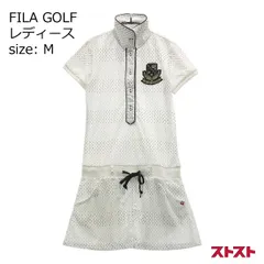 FILA GOLF フィラゴルフ 半袖 ワンピース ドット柄 ホワイト系 M [240001897987] [240001897987]