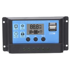 新品  ソーラーチャージャーコントローラー PWM 3段階 LCD充電電流ディスプレイ12V / xuuyuu 24V（自動識別） デュアル USB付き ソーラーパネル バッテリレギュレータ 温度表示 自動調整スイッチ 過負荷保護 (50A)