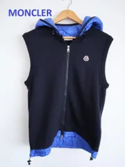 ★MONCLER　モンクレール　ダウン切替ニットベスト　ジャケット　【メンズ】　ブルー　ネイビー　ダウン90% フェザー10%　送料込み　株式会社モンクレールジャパン　6457607