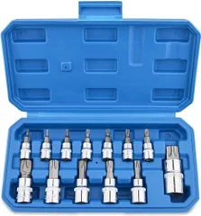 新品 ビットソケットセット 13pcs T8-T70 トルクスネジ用ビットセット