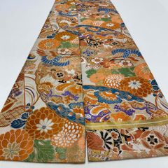 丸帯 アンティーク ヴィンテージ 全通 金帯 384cm 花嫁衣装 貸衣装 中古 リサイクル 結婚式 婚礼 着付け 舞台 きもの 着物 4116