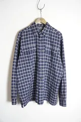 美品 90s POLO SPORT RALPH LAUREN ポロ スポーツ ラルフローレン グラフチェック 長袖シャツ サイズL 紺 929P★2