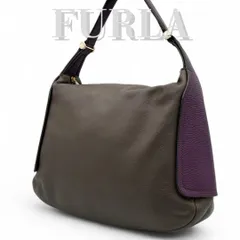 FURLA フルラ ワンショルダー ショルダーバッグ レザー  シボ革 A4収納可能 肩掛け 通勤通学 ブラウン 茶