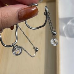dew chain ear cuff _ デュー チェーン イヤーカフ (2個セット、両耳可能)
