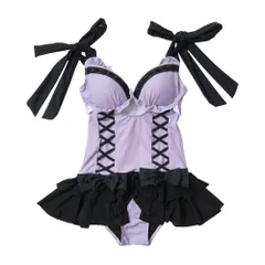 夢展望公式 [新品未使用] レースアップランジェリー水着 [パープル] 他カラー別ページ有 dearmylove 水着 水着 534276-02