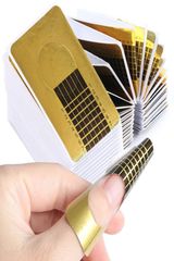 【在庫処分】(ネイルアートツール) クリスタル デコ ネイル プロ用 長さ出し ペーパートレイアクセサリー 200枚 ネイルフォーム