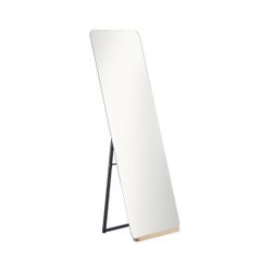 【丸角長方形LEDなし】【45×155cm】全身鏡 ミラー 玄関 全身 姿見 おしゃれ ウェーブミラー スタンド 壁掛け 立て掛け DIY 自撮り鏡 姿見 ミラー 鏡 壁掛け鏡 全身鏡 飛散防止加工 全身ミラー スリムミラー インテリア 韓国 インスタ映え