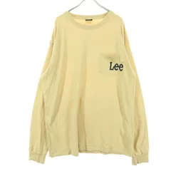 Lee リー ワンポイントロゴ 長袖 Tシャツ XL ベージュ ロンＴ メンズ 古着