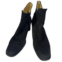 【美品】SAINT LAURENT ブラックスエードブーツ YVES SAINT LAURENT イヴサンローラン イタリア製 ヒール