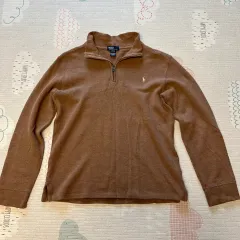 ポロ Ralph Lauren(ラルフローレン) 茶色 ハーフ ジップアップ スウェットシャツ （ 100 ）