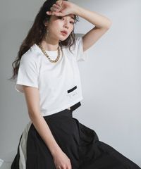 夢展望公式 [新品未使用] クロップドポケットＴシャツ [ホワイト] 他カラー別ページ有 bohmal カットソートップス カットソートップス・Ｔシャツ（半袖） 535435-01