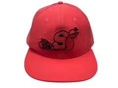 SLOWBUCKS スロウバックス ベースボール キャップ ポリエステル ワッペン 刺繍デザイン 美品 中古 4b007804