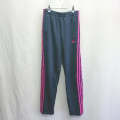 ◇ Θ adidas アディダス キッズ ライン入り サイドジップ ジャージパンツ サイズ160 ネイビー ピンク 女の子 E  【1410290047477】