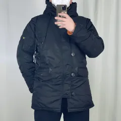 ALPHA INDUSTRIES(アルファ インダストリーズ) N3B 黒 モッズダウンコート M 250119