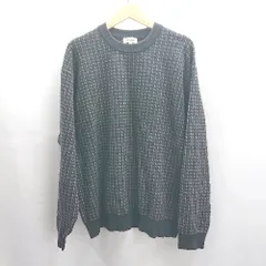 ◇ ⊇ GLOBAL WORK グローバルワーク 総柄 長袖 ニット サイズXL ブラック系 レディース E  【1503310003895】