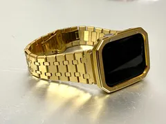 ゴールドミラー　アップルウォッチ ラバーベルト Apple Watch ケース　カバー 40 41 44 45 49mm ウルトラ　ultra Apple Watch バンド box入り高級ランク