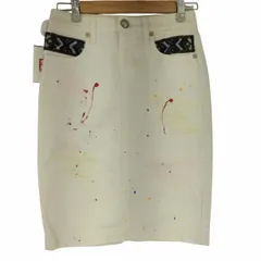 ダブルスタンダードクロージング DOUBLE STANDARD CLOTHING スパンコール ペイント ダメージ加工 タイトスカート レディース EUR：36 のサムネイル