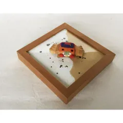 秋草の絵屏風 木製 三つ折 伊予 一刀彫り 南雲製 置物 jyunishi_ushi.jpg