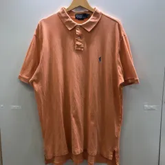 90`s vintage Polo by Ralph Lauren 90年代 ポロバイラルフローレン CUSTOM FIT ポニー刺繡 半袖 ポロシャツ オーバーサイズ ビッグサイズ ペルー製 XXLサイズ オレンジ