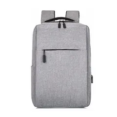 リュック ビジネスリュック 大容量 薄型 軽量 防水 USBケーブル付き 撥水加工 メンズ 収納多数 通勤 通学 出張 バックパック リュックサック(グレー)