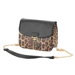 レオパード [クロスマーベリー] チェーンバッグ ミニショルダーバッグ 斜めがけ スクエア 大人 カジュアル シンプル デザイン 肩掛け お出かけ ポシェット 合皮 おしゃれ かわいい 上品 レディース 女性 ガールズ R07 レオパード