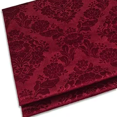 moonfarm ヨーロピアン・ジャガード ベロア 生地 幅約1.5mx1m 花柄 手芸( レッド)