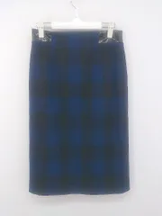 ◇ OPENING CEREMONY オープニングセレモニー チェック ロング タイト スカート サイズM ブルー系 ブラック レディース P  【中古】 【1212010002991】
