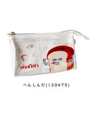 筆箱 ペンケース レディース パンどろぼう スリム フラップ ポケット ペンケース 化粧 ポーチ 女の子 クリア さんかく 小物入れ フデバコ パン 絵本 キャラ キャラクター ペンケース ペンポーチ 旅行 プレゼント ギフト クリアポケット