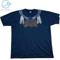 【希少】90s FRUIT OF THE LOOM BEST 50/50 Tシャツ XL USA製 シングルステッチ ネイティブアメリカン フェザープリント ブラック