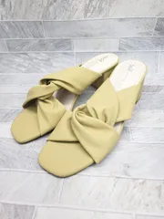 ◇ ⊂ WA Oriental Traffic ツイストギャザー ミュール　サンダル サイズLL マスタード レディース P  【1410230000326】