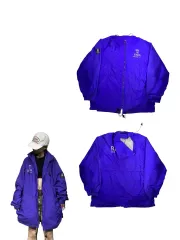 asics(アシックス) 紫 オーバーサイズ フード ウインドブレーカー ジャケット L